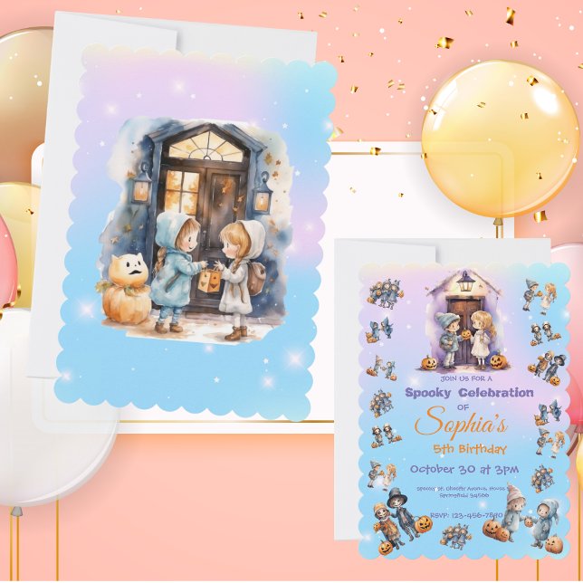Enfants en Halloween Thème Invitation pour Enfants (Créateur téléchargé)