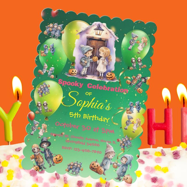 Enfants en Halloween Thème Invitation pour Enfants (Créateur téléchargé)