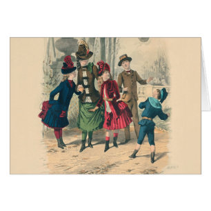 Enfants Famille Antique Victorienne Enfant