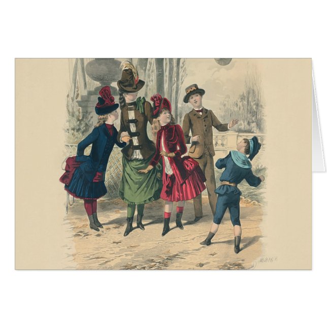 Enfants Famille Antique Victorienne Enfant (Devant horizontal)