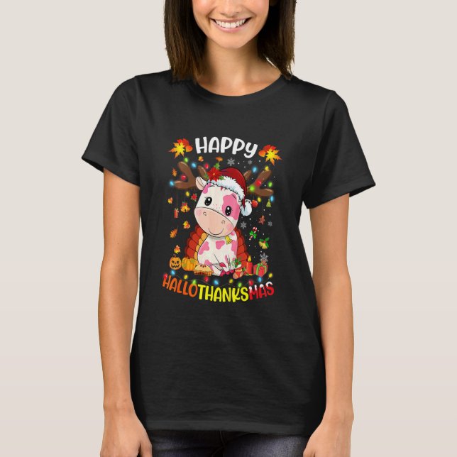Enfants Hallothanksmas heureux Enfants Tshirt mign (Devant)