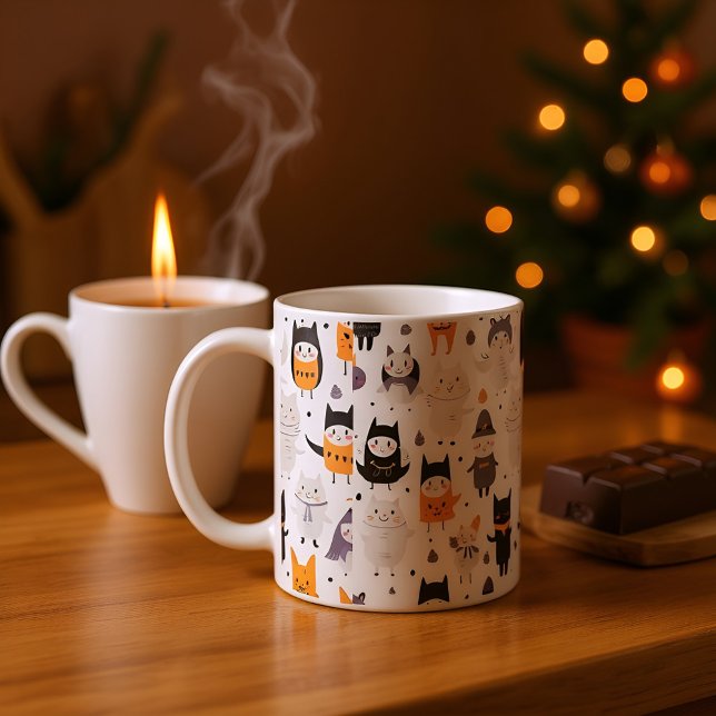 Enfants Halloween caractères Mug sorch chat Fantôm (Créateur téléchargé)