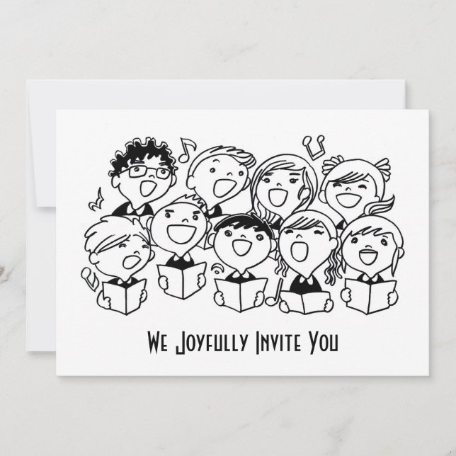 Enfants heureusement chanteurs invitation l (Devant)