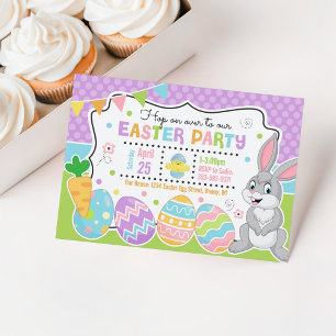 Enfants Invitation Bunny de Pâques