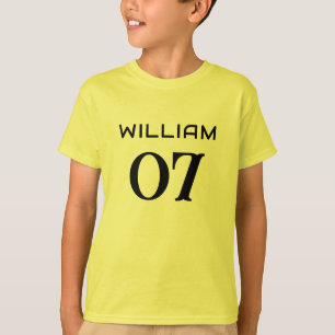 Enfants Jaunes et Noirs Personnalisés   T-shirt sp