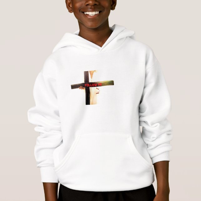 Enfants Jésus Suivez-moi Sweat - shirt à capuche S (Devant)