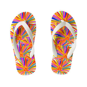 Enfants Jolie explosion de tongs fleuris de couleur pour e