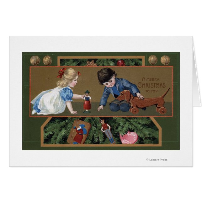 Enfants jouant avec des jouets (Devant horizontal)