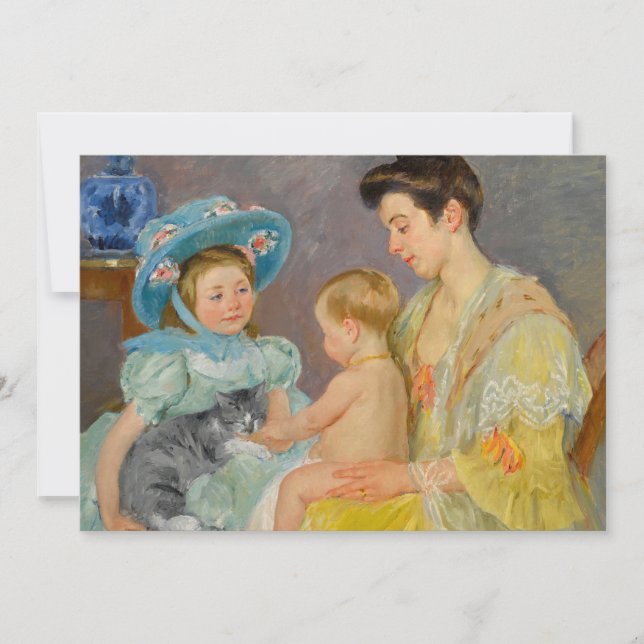 Enfants jouant avec un chat | Mary Cassatt Card (Devant)