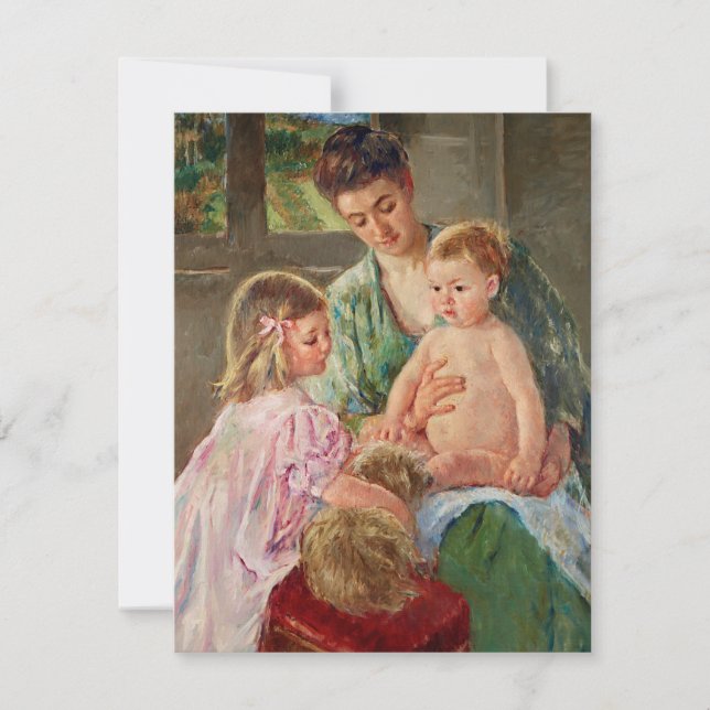 Enfants jouant avec un chien par Mary Cassatt (Devant)