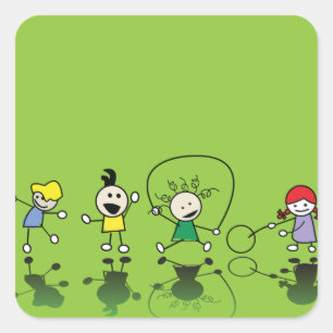 Enfants Jouant Stickers