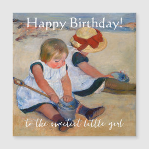 Enfants Jouant sur la plage Joyeux anniversaire