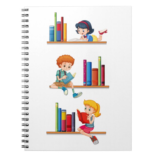 Enfants lisant des livres (Devant)
