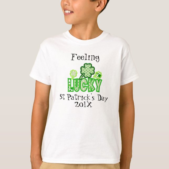 Enfants Lucky St Patrick's Day Dated T-Shirt Modèl (Devant)