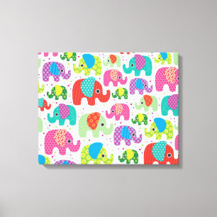 Enfants maison déco éléphant india toile