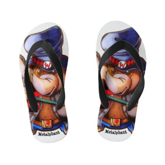 Enfants Metalphanumérique avec tongs de guitare - image un