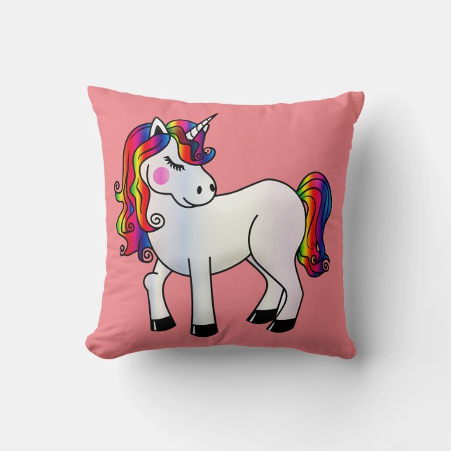 Enfants mignonette licorne Coussin (Recto)