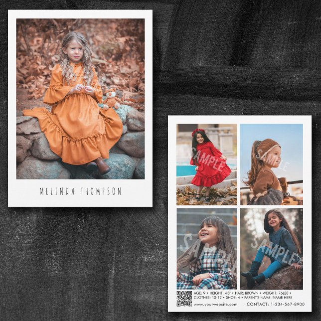 Enfants Modélisation Carte Comp intérimaire 5 Phot (Créateur téléchargé)