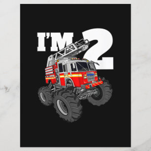 Enfants Monster Fire Truck 2e anniversaire garçon