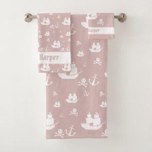 Enfants Motif rose Ancre personnalisée Navire pir