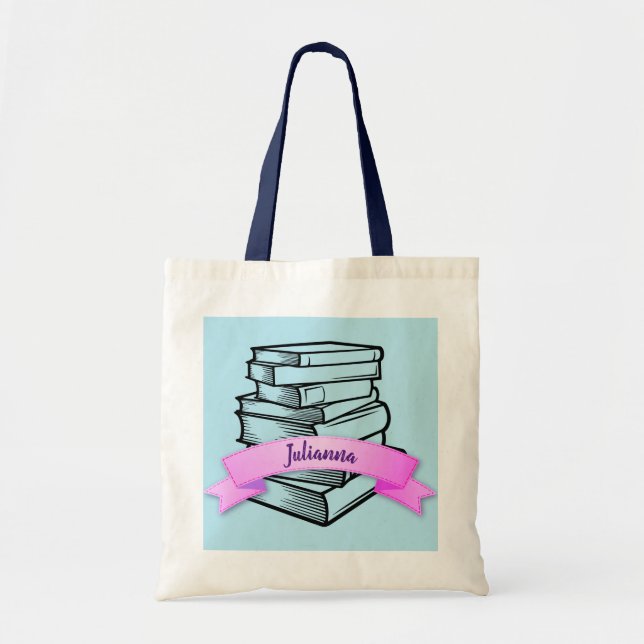 Enfants Nom personnalisé École/Bibliothèque Sac fo (Devant)