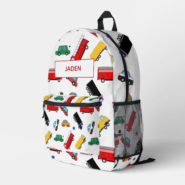 Enfants Nom Sac À Dos Course De Voiture Retour À L (Coin arrière droit)