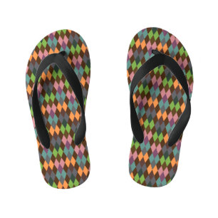 Enfants Paire de Jacquard Brown de tongs