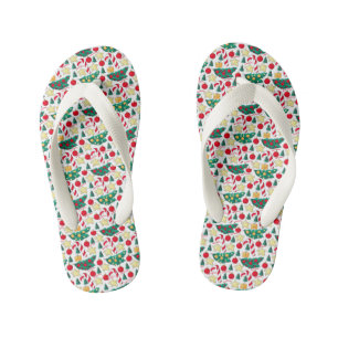 Enfants Paire de tongs motif de Noël