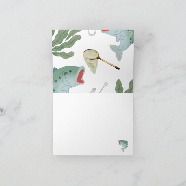 Enfants Pêche Thème Babyshower Invitation (Intérieur)