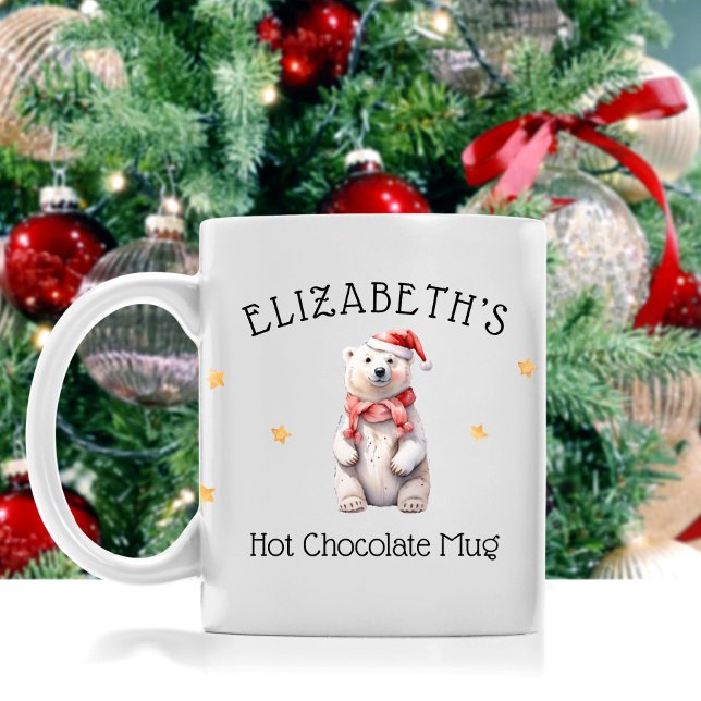Enfants Personnalisé Noël Ours Polaire Cocoa Mug (Créateur téléchargé)