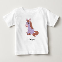 Enfants Personnalisés Cheval Girls Baby T-shirt