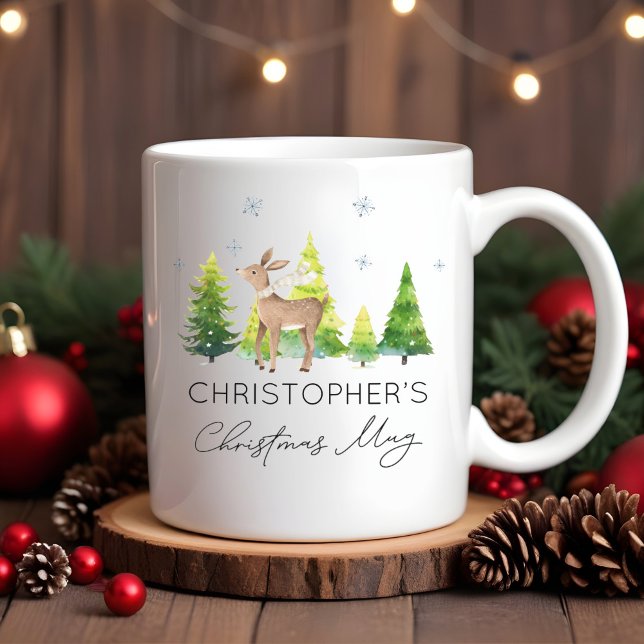 Enfants personnalisés Noël mignon Coco Chaud Mug (Créateur téléchargé)