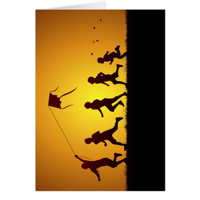 Enfants pilotant un cerf-volant (Devant)