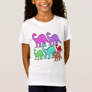 Enfants pourpres et cadeau mignon de T-shirt rose