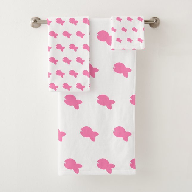 Enfants Rose Poisson Poisson Blanc     (En situation)