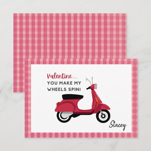 Enfants Saint-Valentin Rose "Vous faites tourner m (Devant / Derrière)