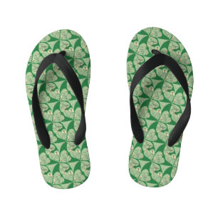 Enfants Shamrock "Happy St. Patrick's" paire de tongs