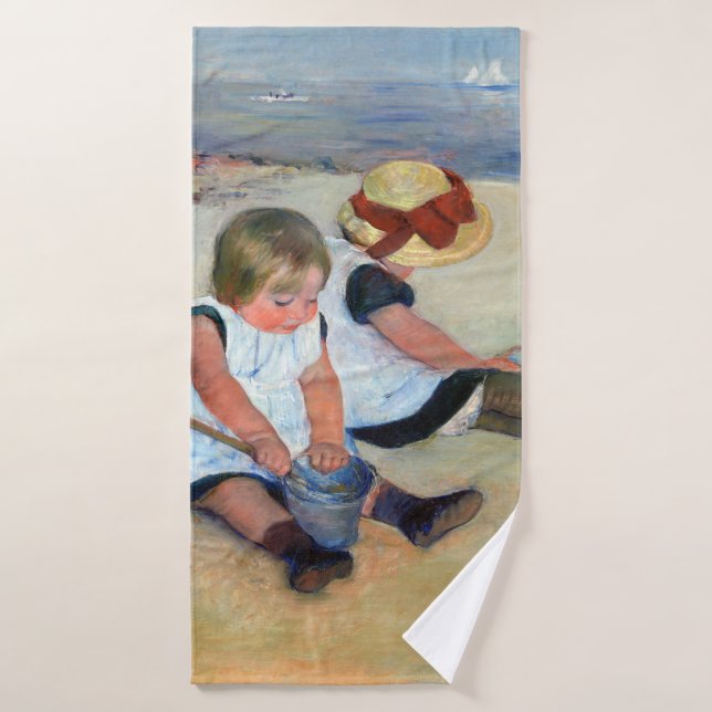 Enfants sur la plage, Cassatt (Serviette de bain)
