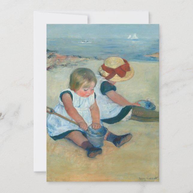 Enfants sur la plage | Mary Cassatt (Devant)