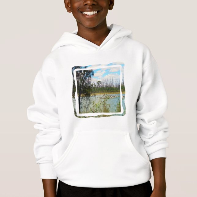 Enfants Sweat - shirt à capuche Pelican, (Devant)