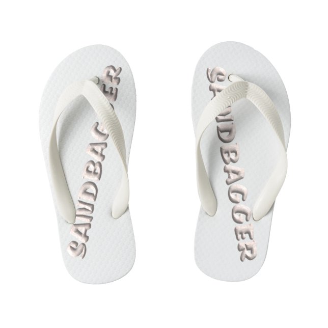 Enfants Tongs blancs en bambou (Semelle)