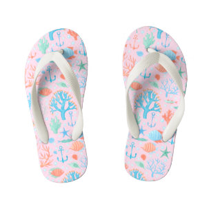 Enfants Tongs de plage enfant Poisson Ange Ancre Corail Oc