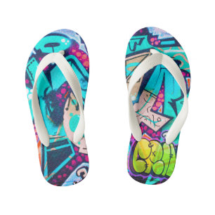 Enfants Tongs Été à Motif Géométrique Vibrant