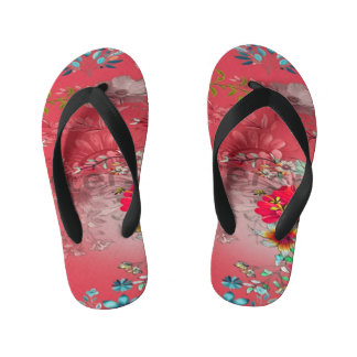 Enfants Tongs floraux tropicaux vibrants pour l'été