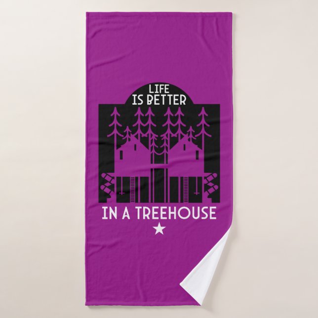 Enfants Treehouse Retour À L'École Garçon (Serviette de bain)