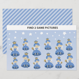 Enfants Trouver 2 Mêmes Photos Dents Fée Petit Cad