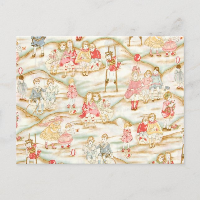 Enfants victoriens en jeu Carte postale (Devant)