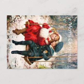 Enfants victoriens vintages sur carte postale