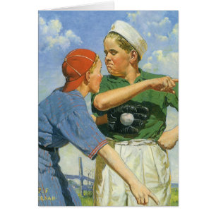 Enfants vintages et sports, Garçons jouant au base