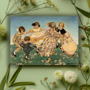 Enfants vintages jouant la carte de fête des mères